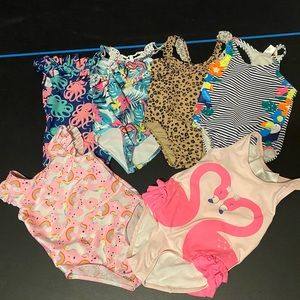 6 bathing suits, all size 4T